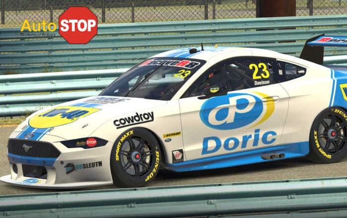 Will Davison eSeries Doric Ford Mustang Sponsored by Auto Stop